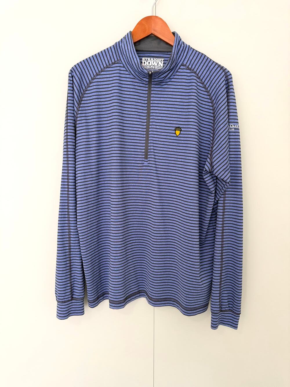 STRAIGHT DOWN Men's "Spanish Oaks" Striped Quarter-Zip Pullover